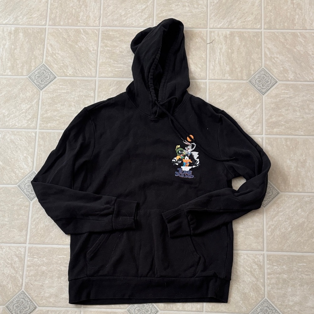 Black Graphic Hoodie Sweatshirt